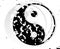 Yin and Yang grunge symbol.