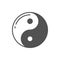 Yin yang isolated buddhism symbol, dualism sign