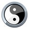 Yin and Yang Metal Button