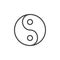 Yin yang outline icon