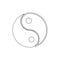 Yin yang outline icon. Signs and symbols can be used for web, logo, mobile app, UI, UX