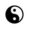 Yin yang outline icon. Symbol, logo illustration for mobile concept and web design.
