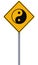 Yin Yang Road Sign