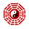 Yin and yang symbol with bagua arrangement