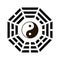 Yin and yang symbol with bagua arrangement