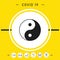 Yin yang symbol of harmony and balance. Graphic elements for your design