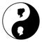 Yin yang symbol of harmony and balance between male and female