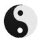 Yin Yang Symbol of Harmony and Balance in Pixel Art Style. 3d Re