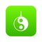 Yin Yang symbol icon digital green