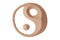 Yin yang symbol in sand