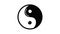 Yin yang symbol taoism icon animation