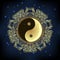 Yin and yang Tao mandala symbol. Round Ornament Pattern. Vector