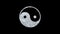 Yin Yang Taoism buddhism daoism religion Icon Shining Glitter Loop Blinking Particles .