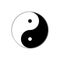 Yin Yang vector eps10. yin and yang symbol of buddhism black and white sign.