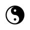 Yin Yang - vector icon. Black and white symbol of harmony and balance. Isolated