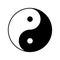 Yin yang vector symbol icon design.