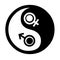 Yin Yang with Venus and Mars