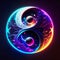 Yin and Yang zodiac sign, astrological horoscope symbol. AI generated