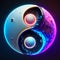 Yin and Yang zodiac sign. Astrological horoscope symbol. Generative AI