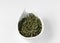 Yin zhen silver needle green (white) chinese tea white background