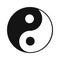 Ying yang black simple icon