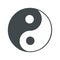 Ying yang flat icon