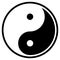 Ying and yang. Harmony symbol. Yin yang in circle. Balance symbol in black and white