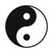 Ying yang icon, simple style