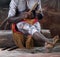 Yirrganydji Aboriginal man play Aboriginal music with Clapstick