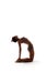 Yoga alphabet, letter D formed by body of yogi