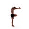 Yoga alphabet, letter F formed by body of yogi