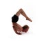 Yoga alphabet, letter G formed by body of yogi