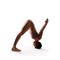 Yoga alphabet, letter N formed by body of yogi