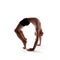 Yoga alphabet, letter O formed by body of yogi