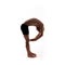 Yoga alphabet, letter P formed by body of yogi