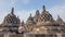 Yoga at an ancient Borobudur temple at sunrise.