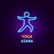 Yoga Asana Neon Label