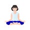 YOGA ASANA Woman Health Care Fitness Sport Vector Illustration