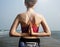 Yoga Beach Summer Mental Fitness Peace Pose Concept