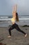 Yoga at a california beach