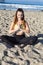 Yoga at a california beach