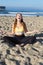 Yoga at a california beach