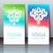 Yoga cards with girls in yoga poses