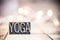 Yoga Concept Vintage Letterpress Type Theme