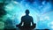Yoga cosmic space meditation illustration