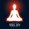 Yoga day peace meditation glowing energy background