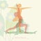 yoga design. Vector illustration decorative design