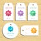 Yoga discount gift tags. Ready to use. Flat design. Vector