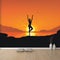 Yoga Divine - Silhouette of a person practicing yoga during sunrise in various art styles