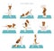 Yoga dogs poses and exercises poster design. Smooth fox terrier and wire fox terrier clipart